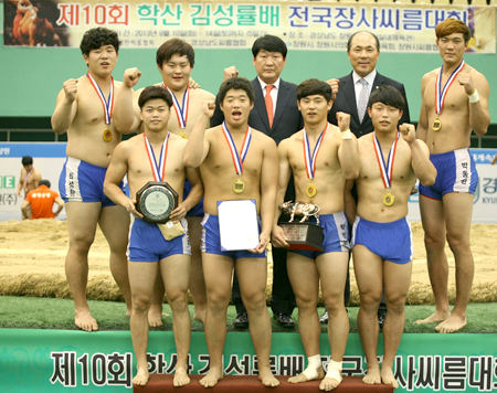동아대 씨름부, 제10회 학산 김성률배 전국장사씨름대회 우승