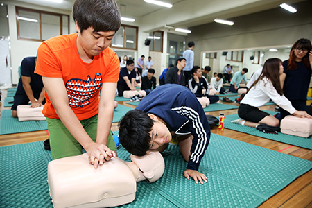동아대, 심폐소생술 및 응급처치 교육 실시