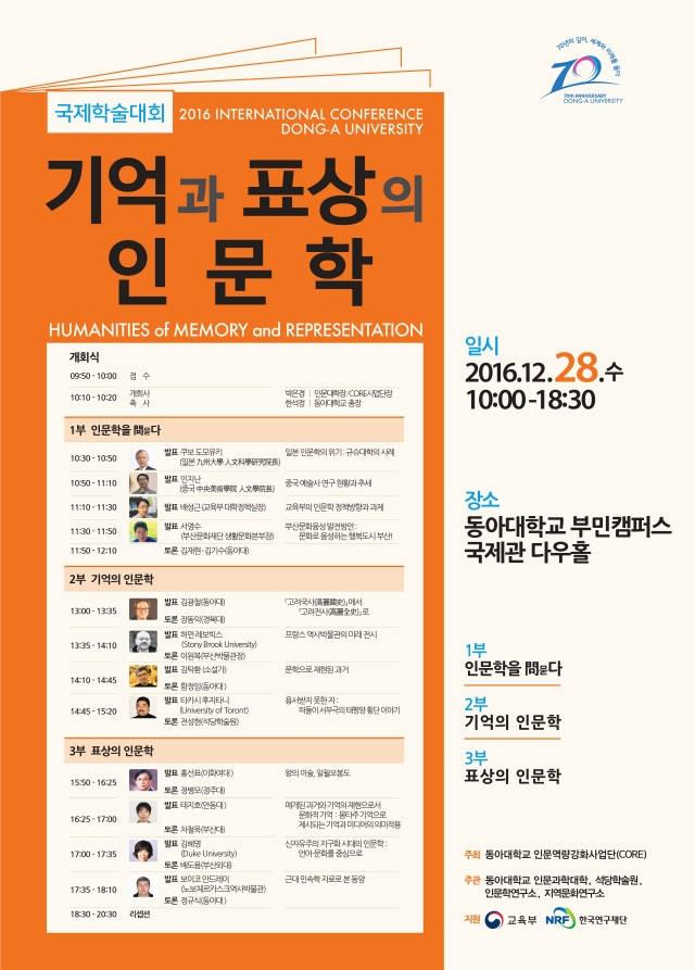동아대 국제학술대회 ‘기억과 표상의 인문학’ 개최