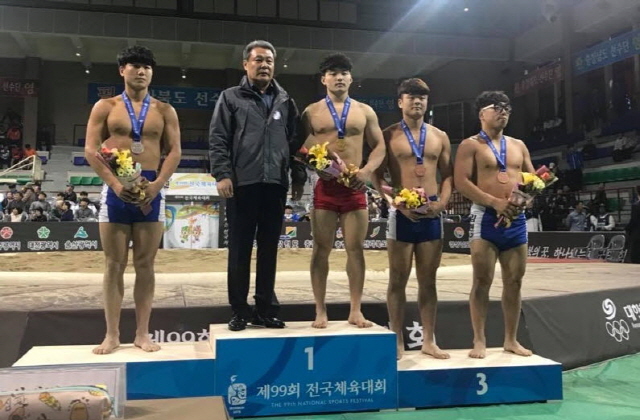 동아대 정찬우 학생, 부산광역시씨름협회 우수선수상 수상