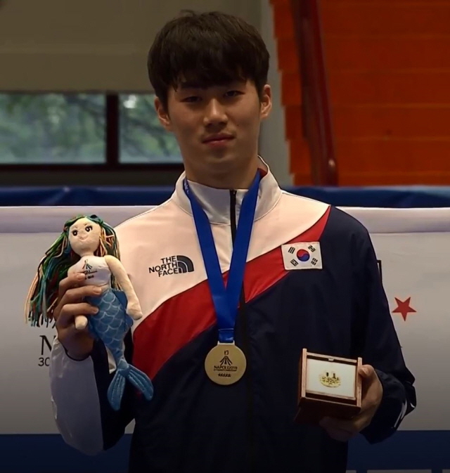 동아대 태권도부 강민우 선수, 제30회 나폴리 하계유니버시아드 태권도 –80kg 금메달