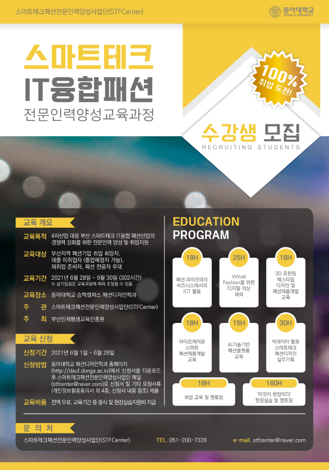 동아대 패션디자인학과, ‘4차 산업 연계 미래인재양성사업 수행기관’ 4년 연속 선정