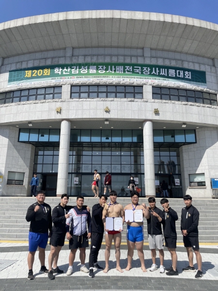 동아대 씨름부 김준석 선수, 학산김성률배 전국장사씨름대회 용사급 금메달